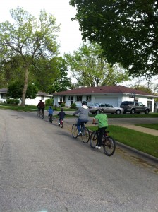 Biking with the Franczek Family pace line