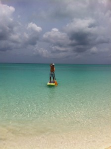 My first time paddleboarding