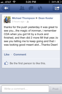 Kudos post from Mike